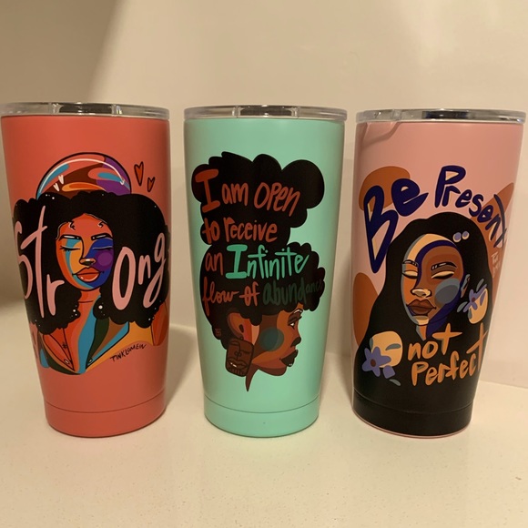 pinklomein Other - Pink Lomein tumbler set insulated cup cups pinklomein Art black women BLM BHM